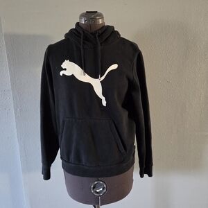 Puma Black Hoodie with White Logo